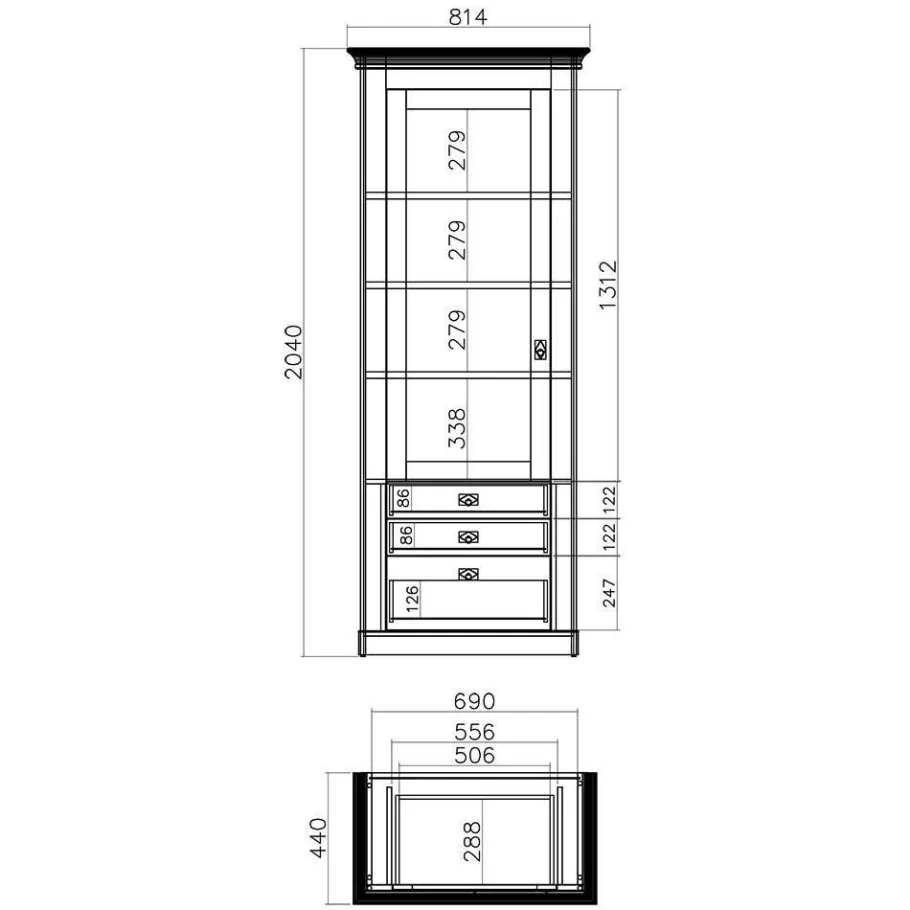 Outlet Wohnzimmer Landhausmöbel Set - Diatara (sechsteilig) Wohnwände