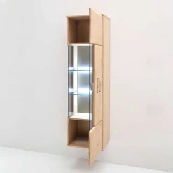 Sale Wohnzimmer Möbel Kombi Pontros in Eiche Bianco (vierteilig) Wohnwände