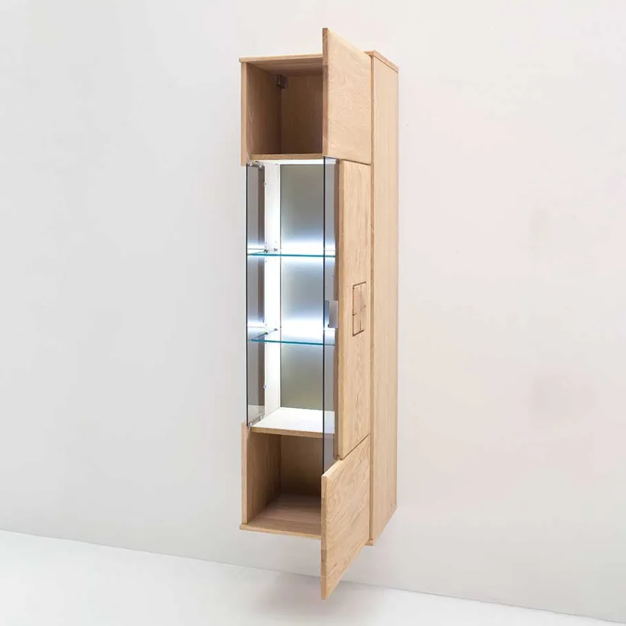 Sale Wohnzimmer Möbel Kombi Pontros in Eiche Bianco (vierteilig) Wohnwände