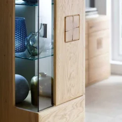 Sale Wohnzimmer Möbel Kombi Pontros in Eiche Bianco (vierteilig) Wohnwände