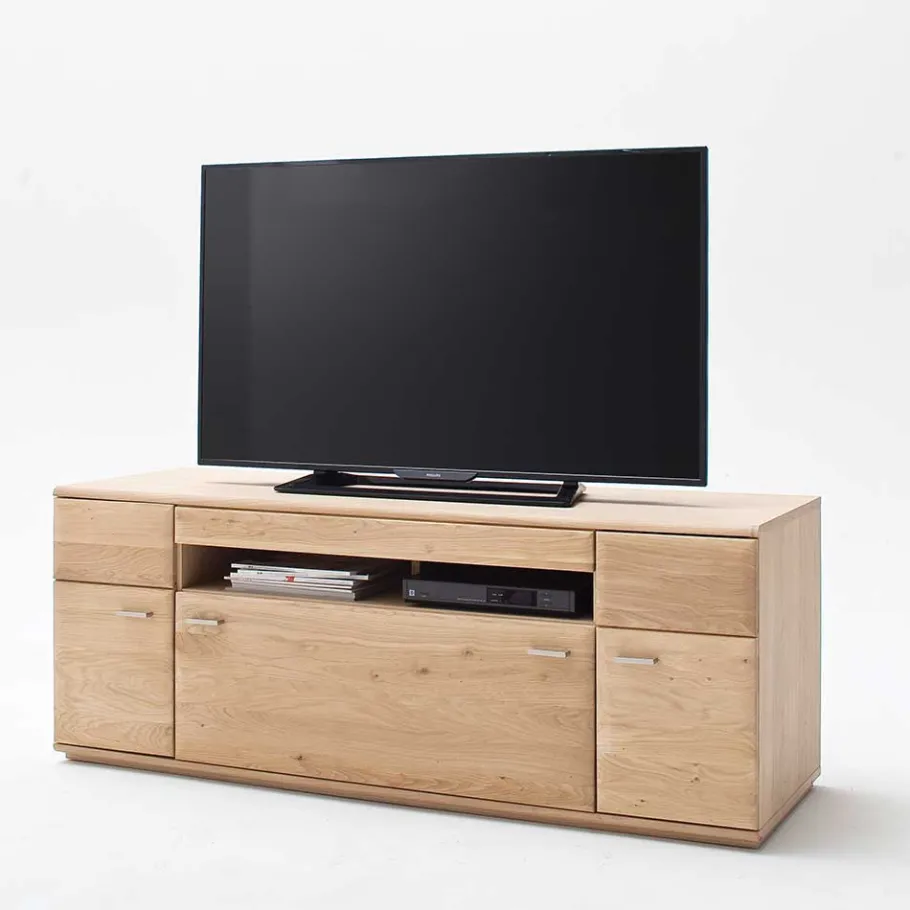 Sale Wohnzimmer Möbel Kombi Pontros in Eiche Bianco (vierteilig) Wohnwände