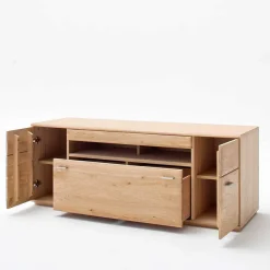 Sale Wohnzimmer Möbel Kombi Pontros in Eiche Bianco (vierteilig) Wohnwände