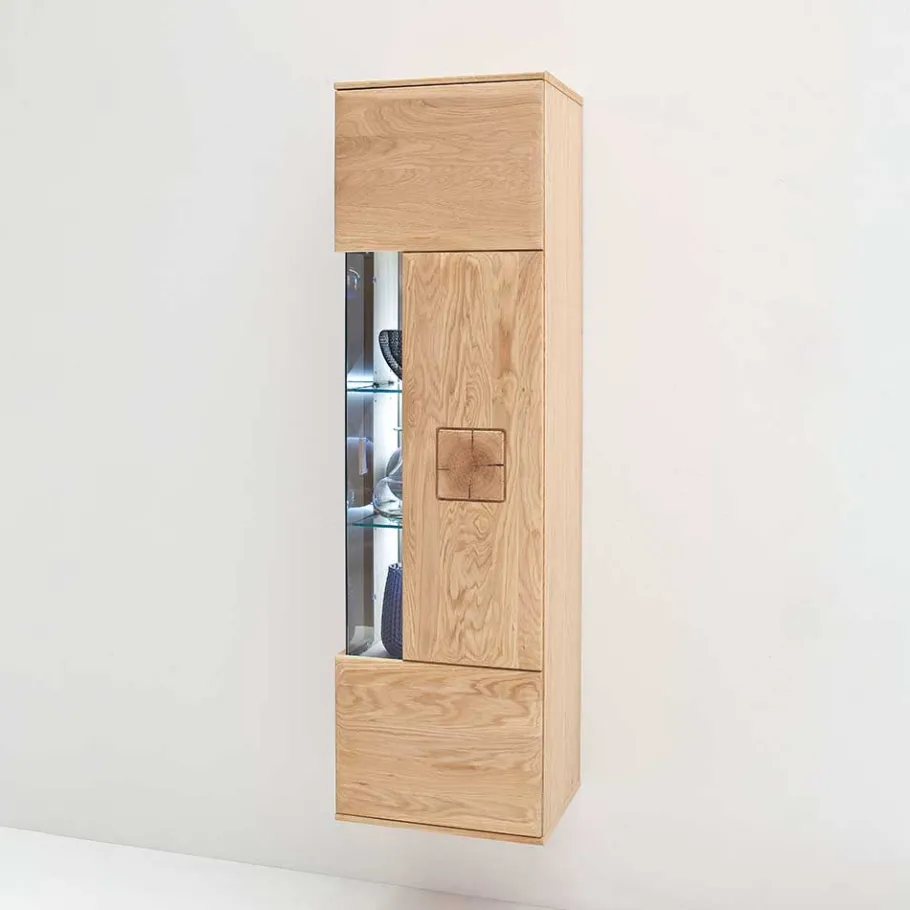 Sale Wohnzimmer Möbel Kombi Pontros in Eiche Bianco (vierteilig) Wohnwände