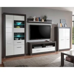 New Wohnzimmer Möbel Kombi zweifarbig - Istensa (vierteilig) Wohnwände