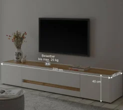 New Wohnzimmer Möbelset für Wand TV - Nonessia (dreiteilig) Wohnwände