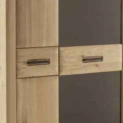 Discount Wohnzimmer Möbelset in Asteiche Hell - Jevedaz (dreiteilig) Wohnwände