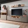 Sale Wohnzimmer Möbelset in Grau - Teorina (dreiteilig) Wohnwände