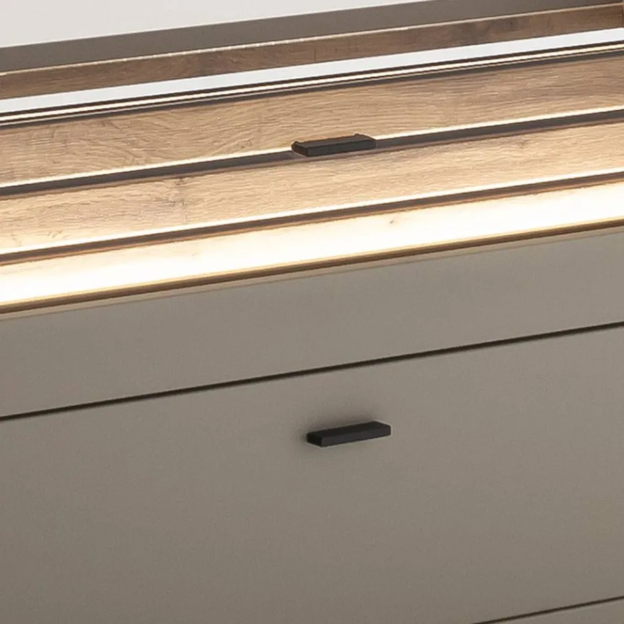 Sale Wohnzimmer Möbelset in Grau - Teorina (dreiteilig) Wohnwände