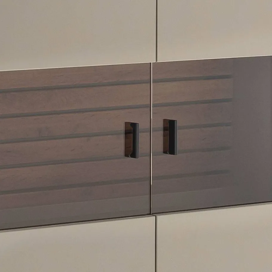 Sale Wohnzimmer Möbelset in Grau - Teorina (dreiteilig) Wohnwände