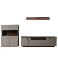 Sale Wohnzimmer Möbelset in Grau - Teorina (dreiteilig) Wohnwände