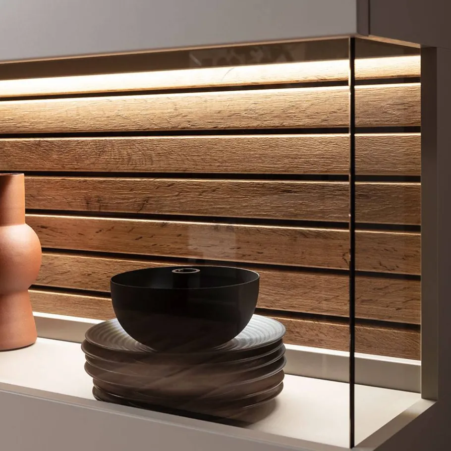 Sale Wohnzimmer Möbelset in Grau - Teorina (dreiteilig) Wohnwände