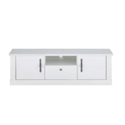 Discount Wohnzimmer Möbelset in weißer Holzoptik Pinie - Liancos (vierteilig) Wohnwände