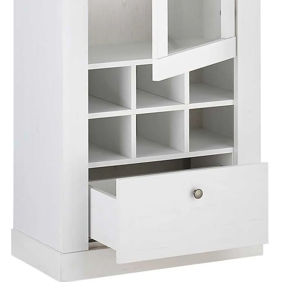 Discount Wohnzimmer Möbelset in weißer Holzoptik Pinie - Liancos (vierteilig) Wohnwände