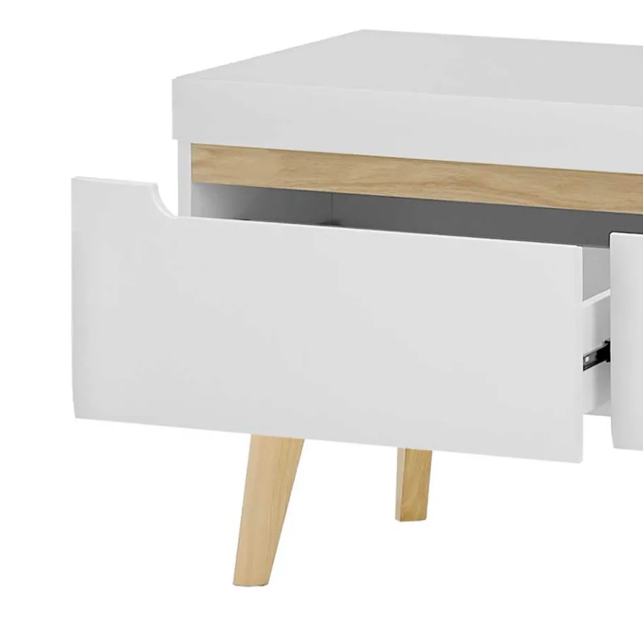 Sale Wohnzimmer Schrankset im Skandi Design - Ginko (vierteilig) Wohnwände