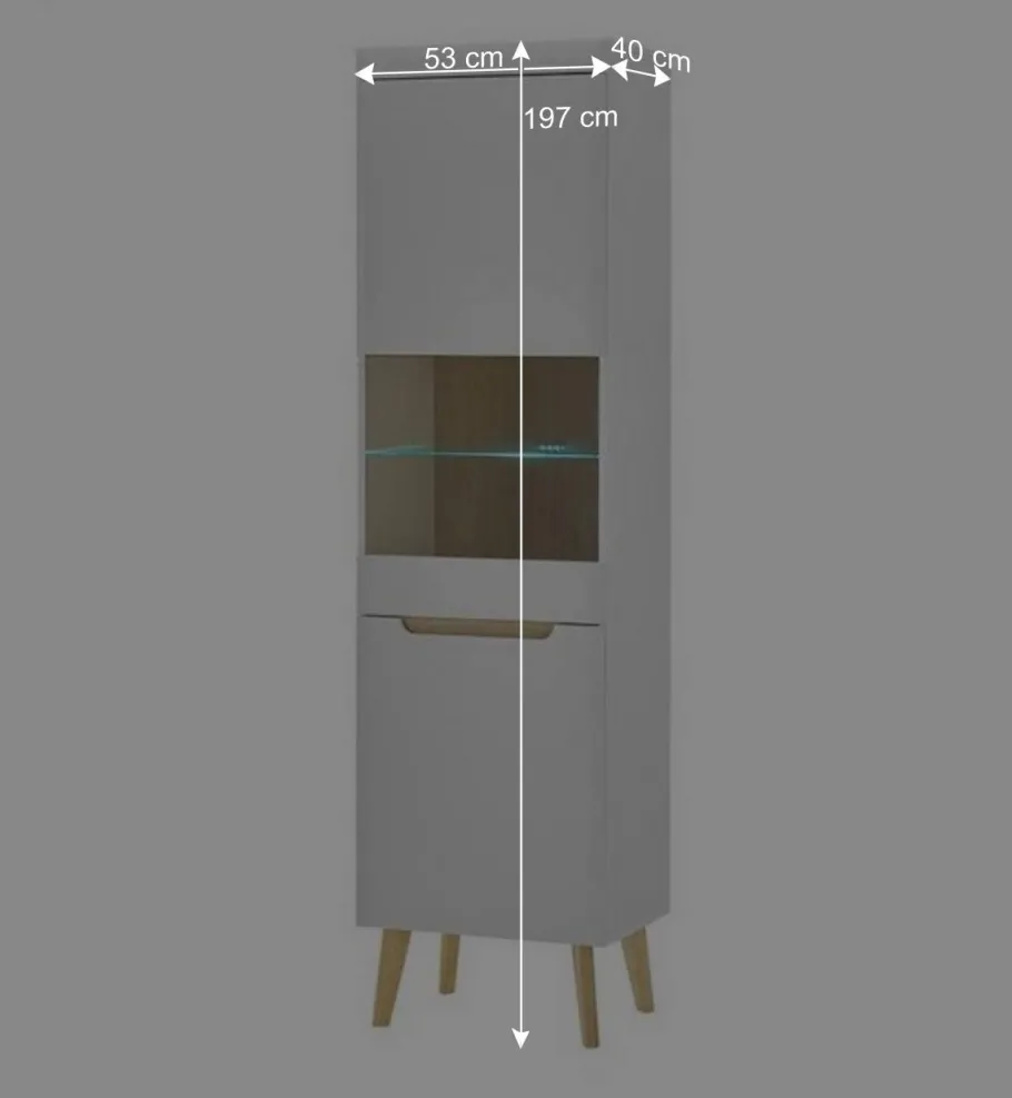 Sale Wohnzimmer Schrankset im Skandi Design - Ginko (vierteilig) Wohnwände