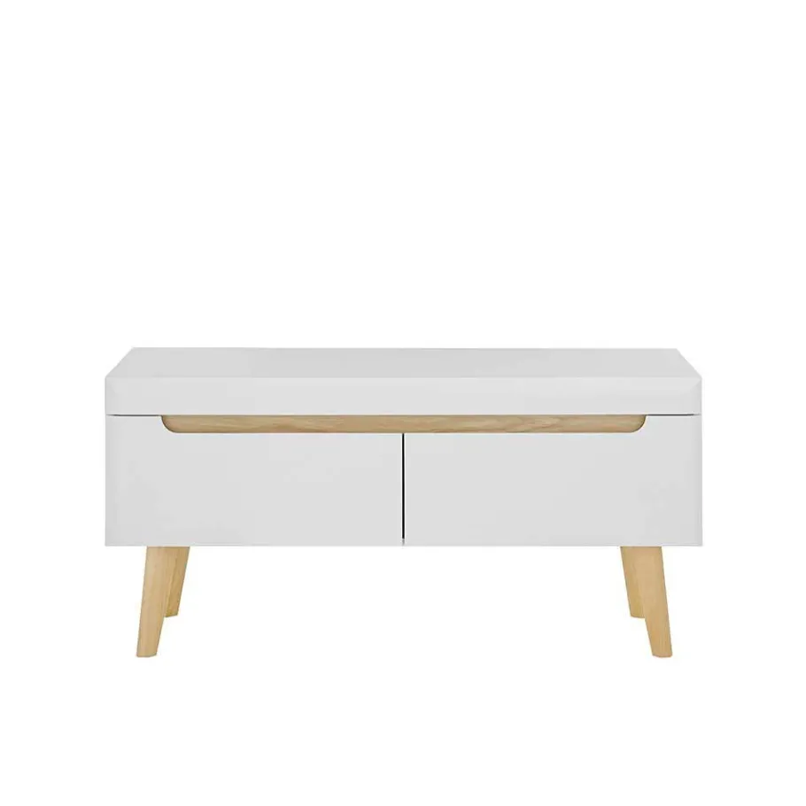 Sale Wohnzimmer Schrankset im Skandi Design - Ginko (vierteilig) Wohnwände