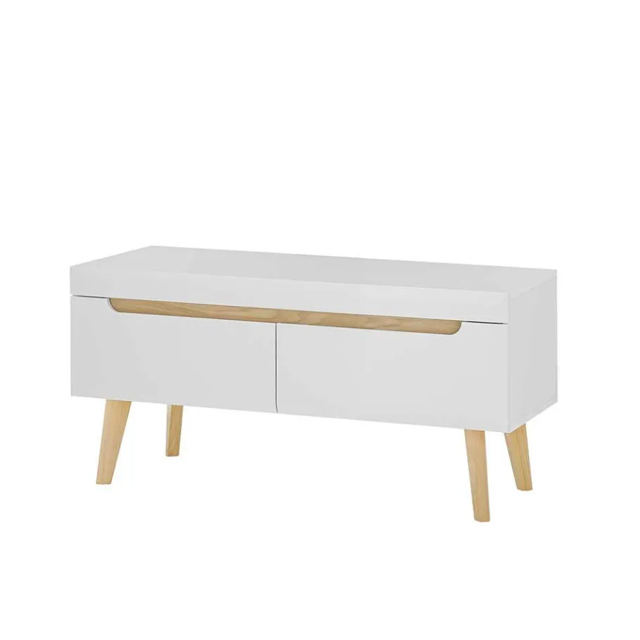 Sale Wohnzimmer Schrankset im Skandi Design - Ginko (vierteilig) Wohnwände