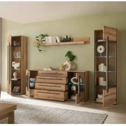 Online Wohnzimmer Schrankvitrinen & Wandboard - Brocus (vierteilig) Wohnwände