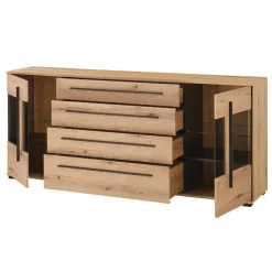 Online Wohnzimmer Schrankvitrinen & Wandboard - Brocus (vierteilig) Wohnwände