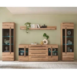 Online Wohnzimmer Schrankvitrinen & Wandboard - Brocus (vierteilig) Wohnwände