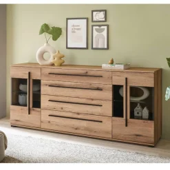 Online Wohnzimmer Schrankvitrinen & Wandboard - Brocus (vierteilig) Wohnwände