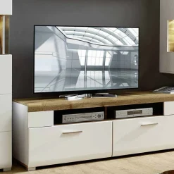 Hot Wohnzimmer Schrankwand Lisepio mit Beleuchtung (fünfteilig) Wohnwände