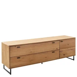 Sale Wohnzimmer Schränke aus Wildeiche & Metall - Flacona (dreiteilig) Wohnwände