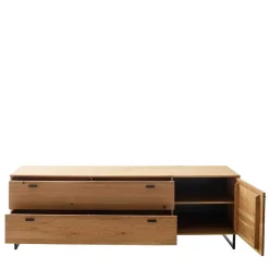 Sale Wohnzimmer Schränke aus Wildeiche & Metall - Flacona (dreiteilig) Wohnwände