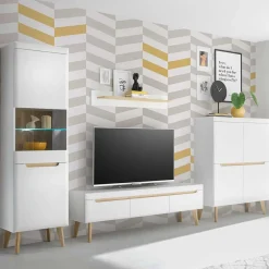 New Wohnzimmer Schränke und Wandboard Set - Ginko (vierteilig) Wohnwände