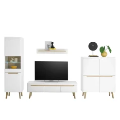 New Wohnzimmer Schränke und Wandboard Set - Ginko (vierteilig) Wohnwände