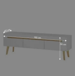 New Wohnzimmer Schränke und Wandboard Set - Ginko (vierteilig) Wohnwände