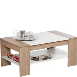 Sale Wohnzimmer Tisch in Weiß & Sonoma-Eiche - Dranico Tische