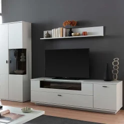 Hot Wohnzimmer TV Anbauwand 270 cm breit - Apulco (dreiteilig) Wohnwände