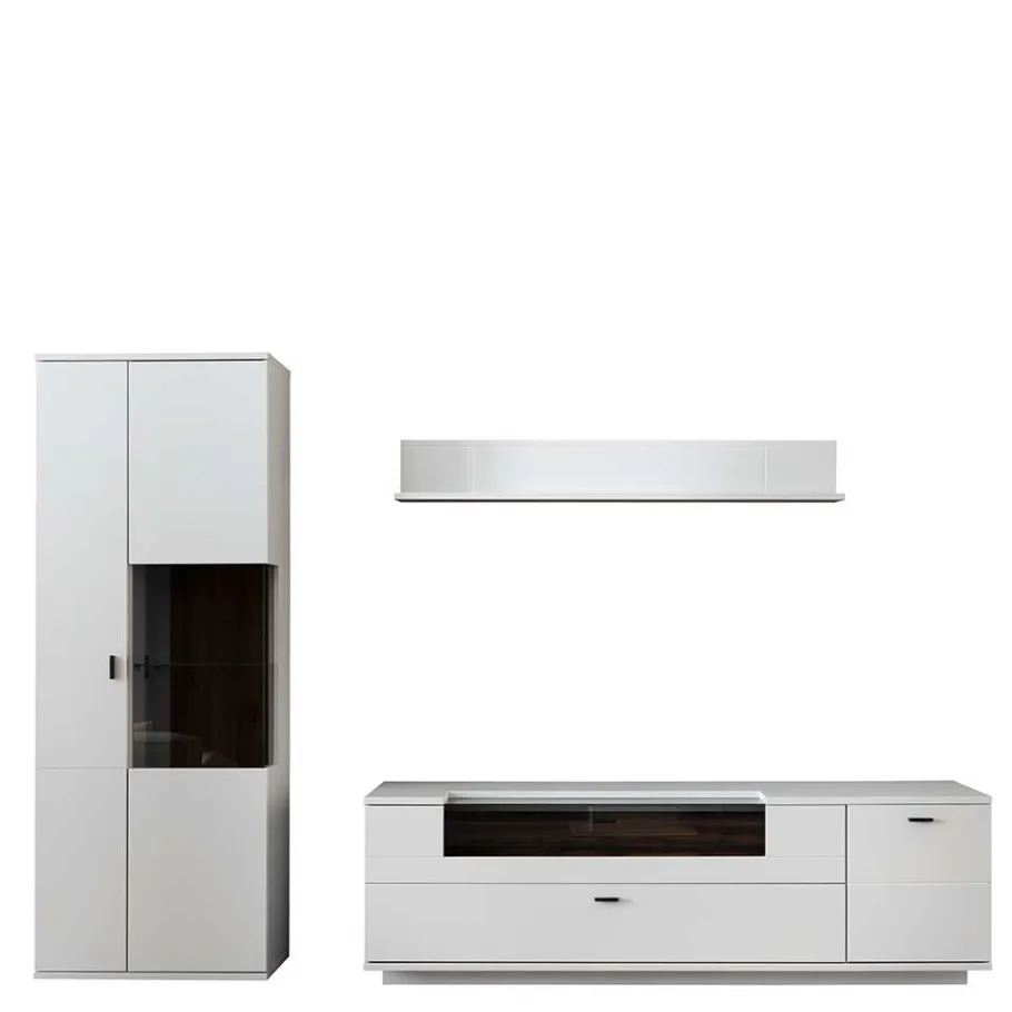 Hot Wohnzimmer TV Anbauwand 270 cm breit - Apulco (dreiteilig) Wohnwände