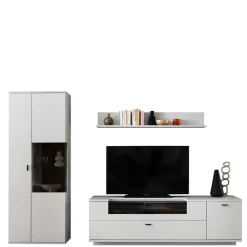 Hot Wohnzimmer TV Anbauwand 270 cm breit - Apulco (dreiteilig) Wohnwände