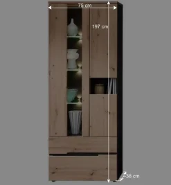 New Wohnzimmer TV Anbauwand in Wildeiche - Kuetra (dreiteilig) Wohnwände