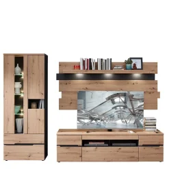 New Wohnzimmer TV Anbauwand in Wildeiche - Kuetra (dreiteilig) Wohnwände