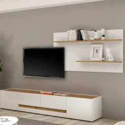 New Wohnzimmer Wandregal & TV Board - Nonessia (zweiteilig) Wohnwände