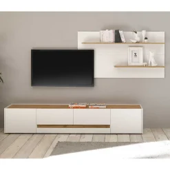 New Wohnzimmer Wandregal & TV Board - Nonessia (zweiteilig) Wohnwände