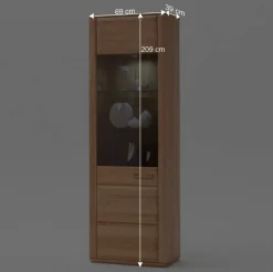 Clearance Wohnzimmer Wohnwand Athias aus Kernbuche (vierteilig) Wohnwände