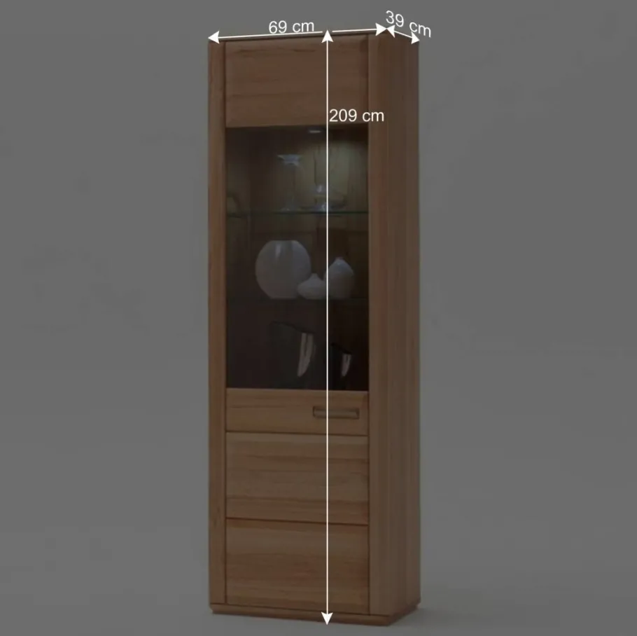 Clearance Wohnzimmer Wohnwand Athias aus Kernbuche (vierteilig) Wohnwände