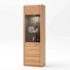 Clearance Wohnzimmer Wohnwand Athias aus Kernbuche (vierteilig) Wohnwände