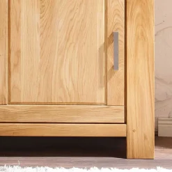 Discount Wohnzimmer Wohnwand Ladressa aus Wildeiche geölt und gewachst (vierteilig) Wohnwände