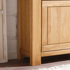 Discount Wohnzimmer Wohnwand Ladressa aus Wildeiche geölt und gewachst (vierteilig) Wohnwände