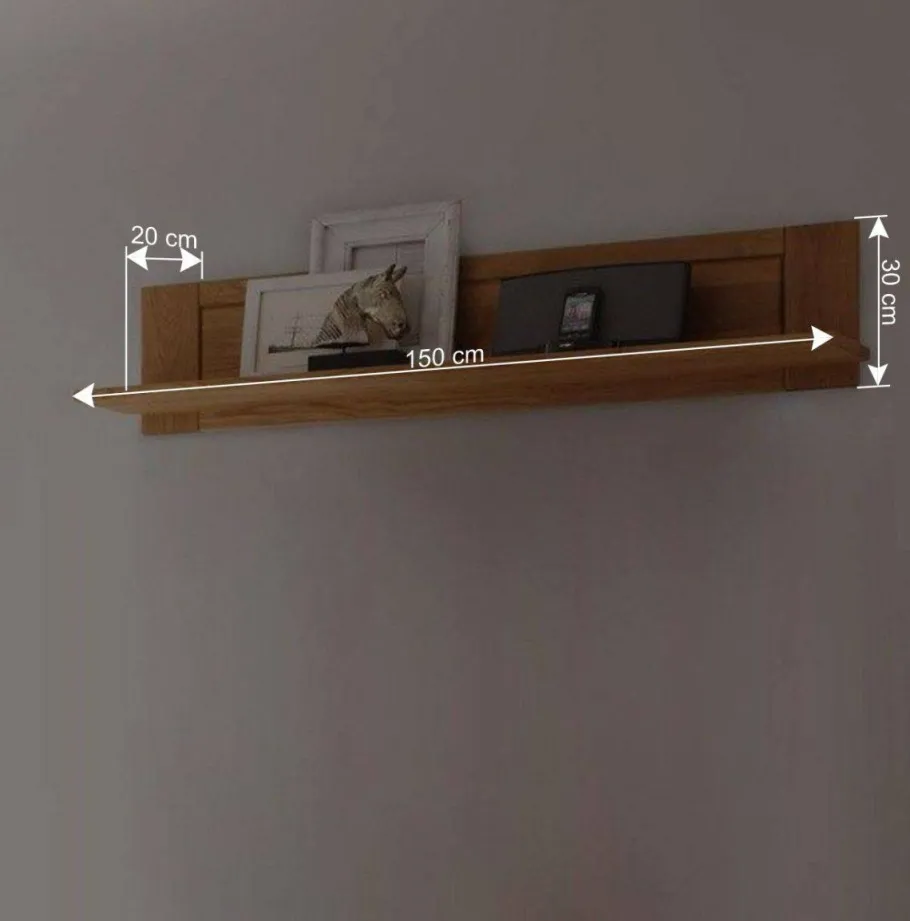 Discount Wohnzimmer Wohnwand Ladressa aus Wildeiche geölt und gewachst (vierteilig) Wohnwände