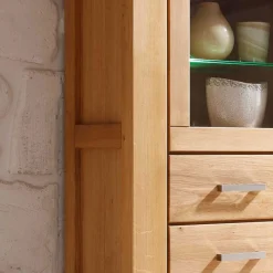 Discount Wohnzimmer Wohnwand Ladressa aus Wildeiche geölt und gewachst (vierteilig) Wohnwände