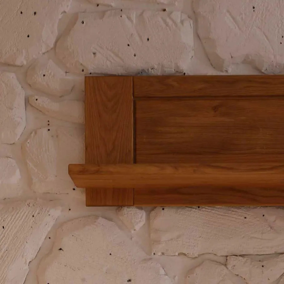 Discount Wohnzimmer Wohnwand Ladressa aus Wildeiche geölt und gewachst (vierteilig) Wohnwände