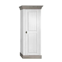 New Wohnzimmer Wohnwand Mirandesca in Weiß Grau teilmassiv (dreiteilig) Wohnwände