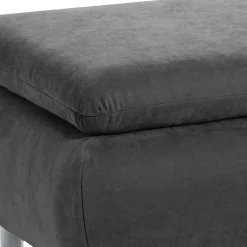 Sale Wohnzimmerhocker in Anthrazit mit Chrom - Venezia Hocker