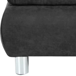 Sale Wohnzimmerhocker in Anthrazit mit Chrom - Venezia Hocker